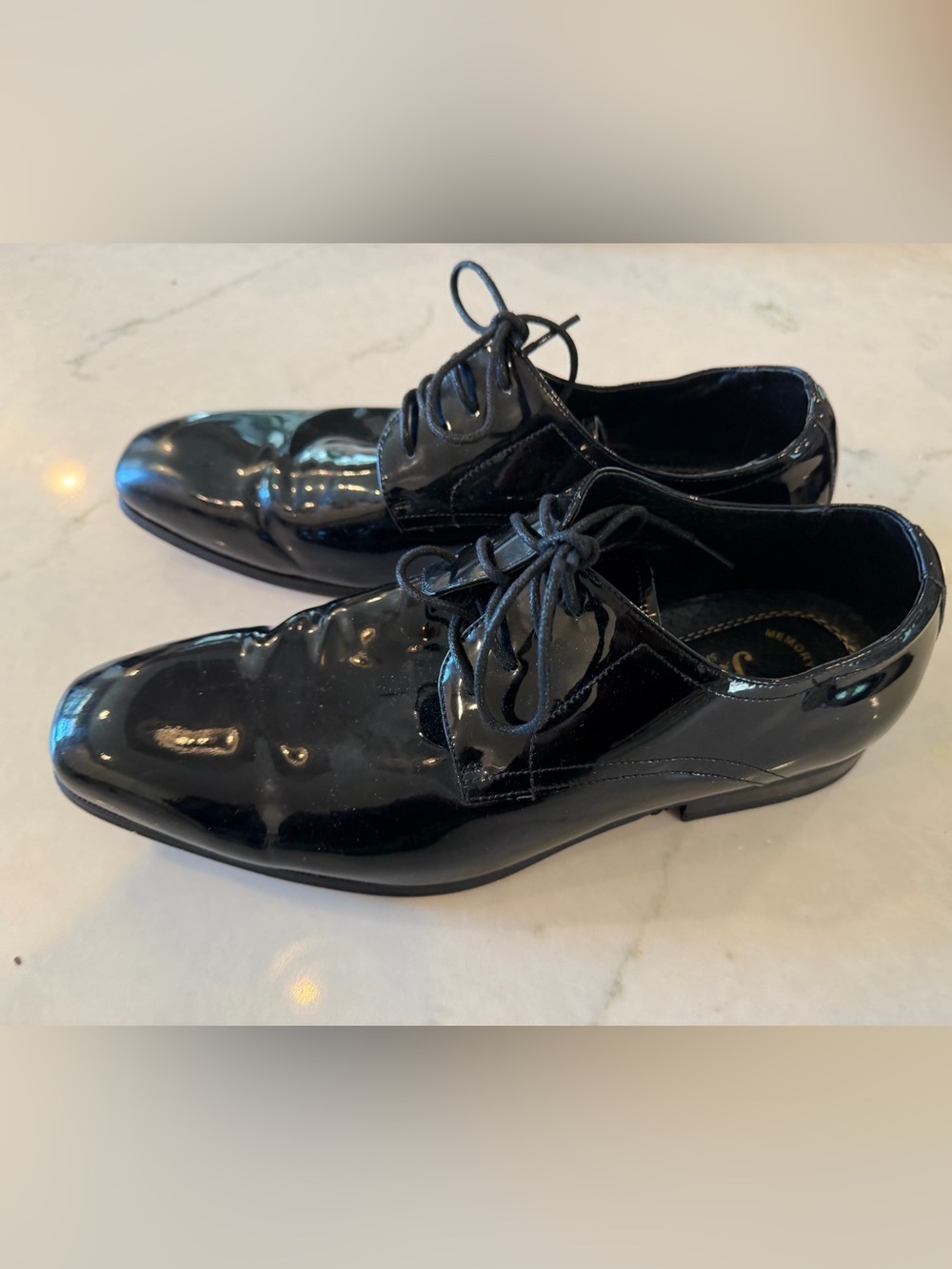 Florsheim Black Patent Leather tuxedo derby lace up Oxfords formal shoe 8 3E